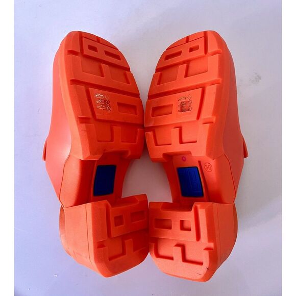 E8 MIISTA Blissa Mules Orange Shoes‎ Womens EU 36 US 5.5 Boho Casual Rubber NWOB - Picture 5 of 7